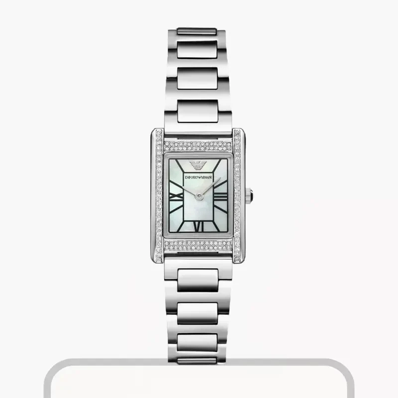 Emporio Armani Genni Silver Dial Fashion Ladies Watch- AR11625